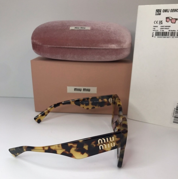? Original MU 08WS MIU MIU Tortoiseshell square sunglasses main image 4
